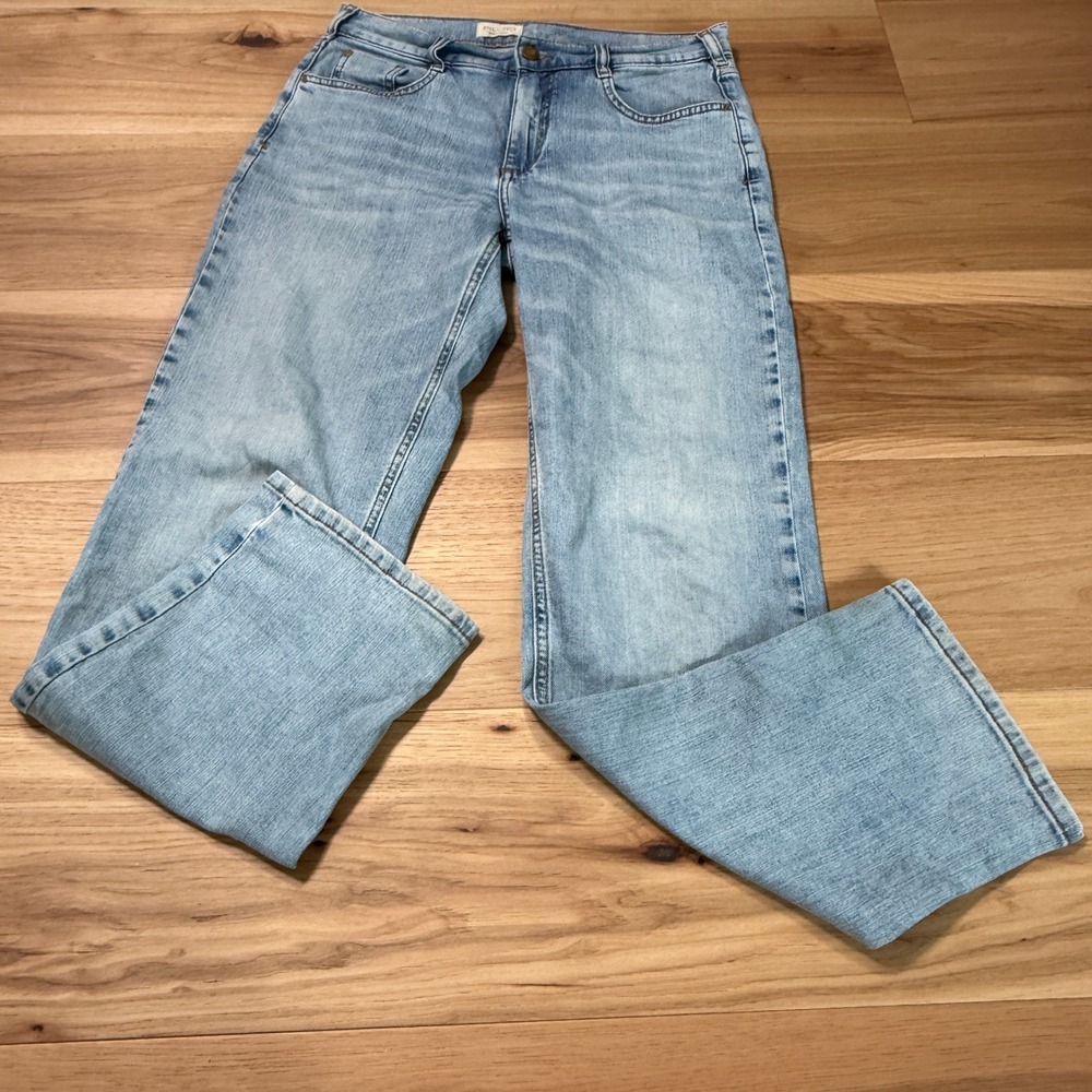 Pilcro Straight Leg Jeans Women Size 27 Oversized Light Wash Denim Mid Rise